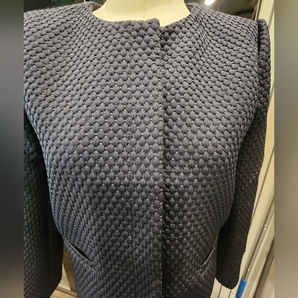 J. Crew Midnight Blue Textured Blazer